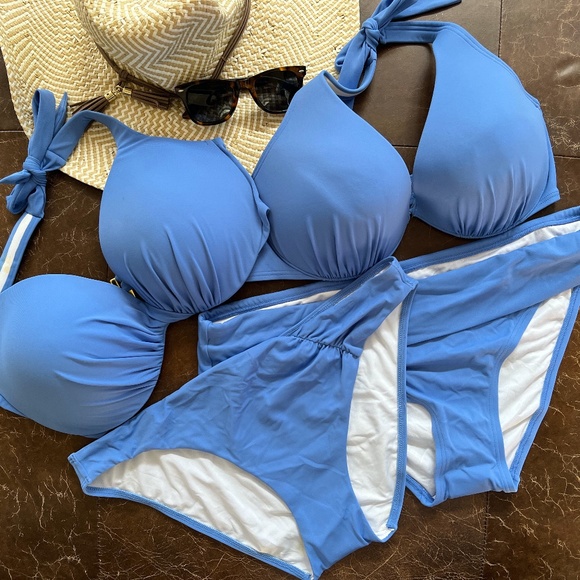Victoria Secret Bikini Underwire Halter & Ruched Bikini Bundle! - Picture 1 of 7